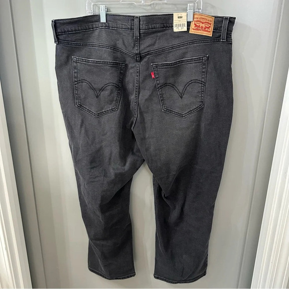 Levi's Premium Wedgie Straight Jeans Highwaisted Distressed Plus Size 24W - Picture 3 of 6